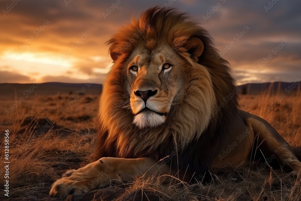 Lion Nature Wildlife Wallpaper - Beautiful Lion Background created with Generative AI Technology