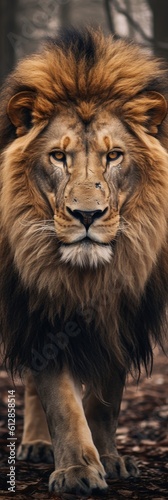 Lion Nature Wildlife Wallpaper - Beautiful Lion Background created with Generative AI Technology © Pascal