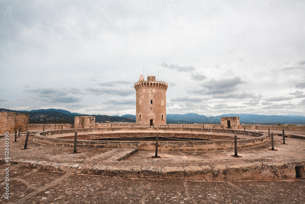 Castell de Bellver old castle in Mallorca Spain