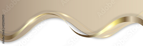 Gold Curve Border Corner header and footer