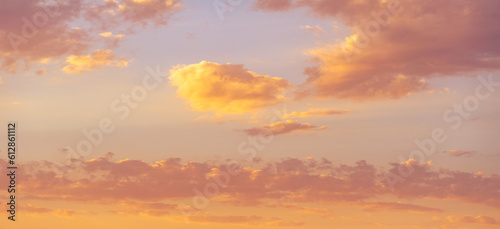 Clouds dawn sunset romance. Gentle romantic pink clouds at dawn. Gentle mood of sunrise, sunset, dusk, sky.