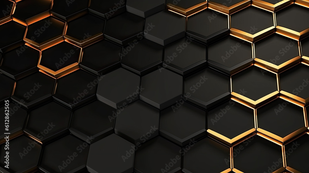 Abstract background with hexagons. Generative AI Abstract background with hexagons. Generative AI