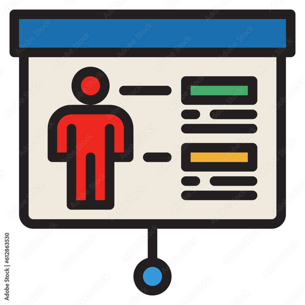 presentation colorline style icon presentation colorline style icon