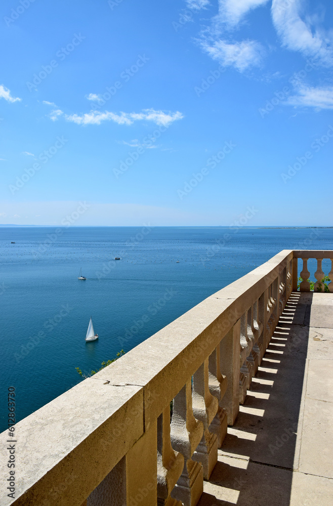 Terrace overlooking the sea