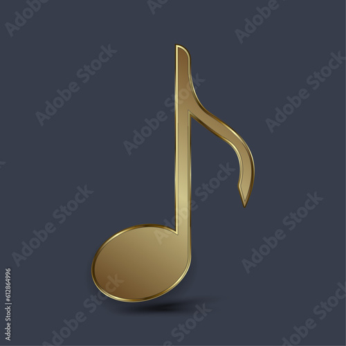 Premium and golden music icon, symbol, element concept of entertaiment design. luxury musical icon vector, illustration
