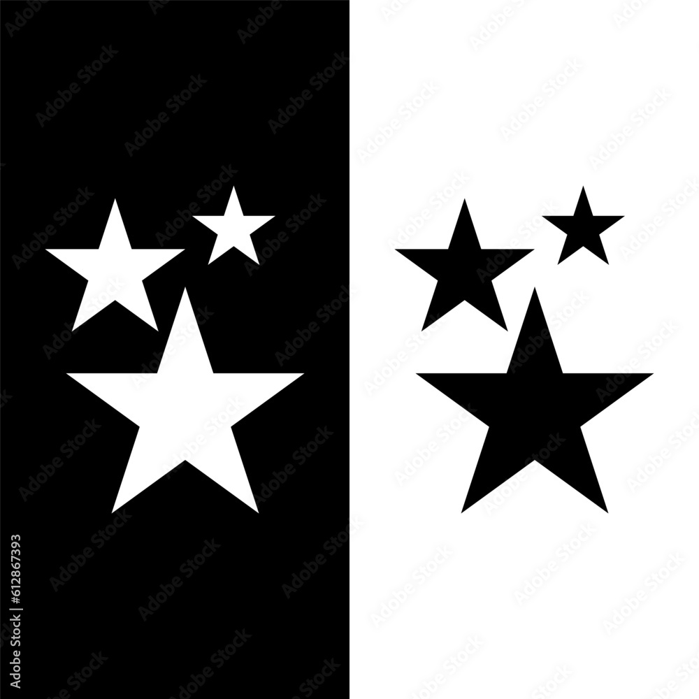 black and white star icon 
