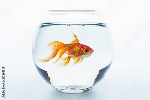 Goldfish in a Glass Bowl -ai generated