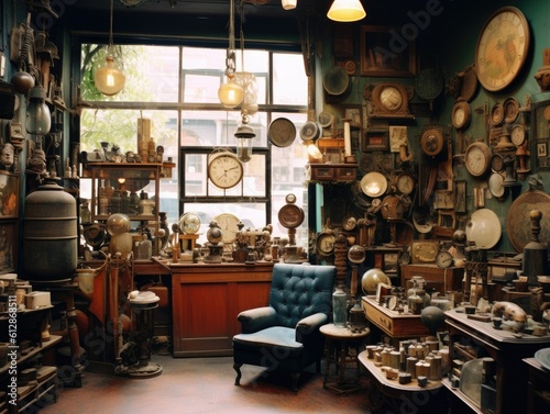 Antique Shop with Vintage Items -ai generated