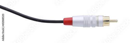 Silver AV cable connectors on transparent background. (PNG File)