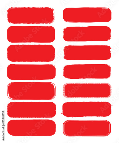 Label brush stroke red color.