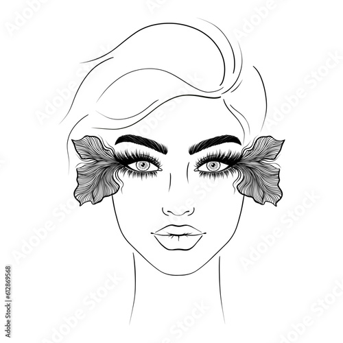 Surreal woman face