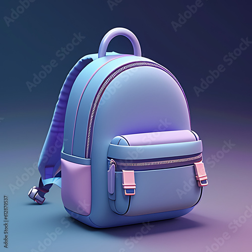 3d render of a backpack made with generative AI