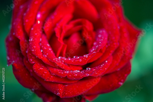 Garden rose. Shallow depth of field. Vitality fills the entire bouquet  fully opening into a large flower with a high center  ruffled petals  and an intoxicating scent of lavender.