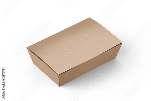 Premium Kraft Paper Food Box MockupPremium Kraft Paper Food Box Mockup