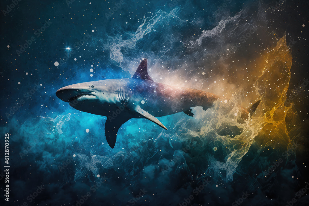 Fototapeta premium fish dreamy on background