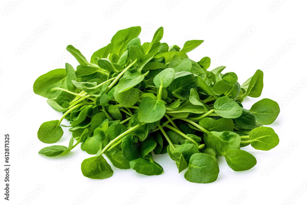 Obraz premium Watercress on a white studio background generative ai