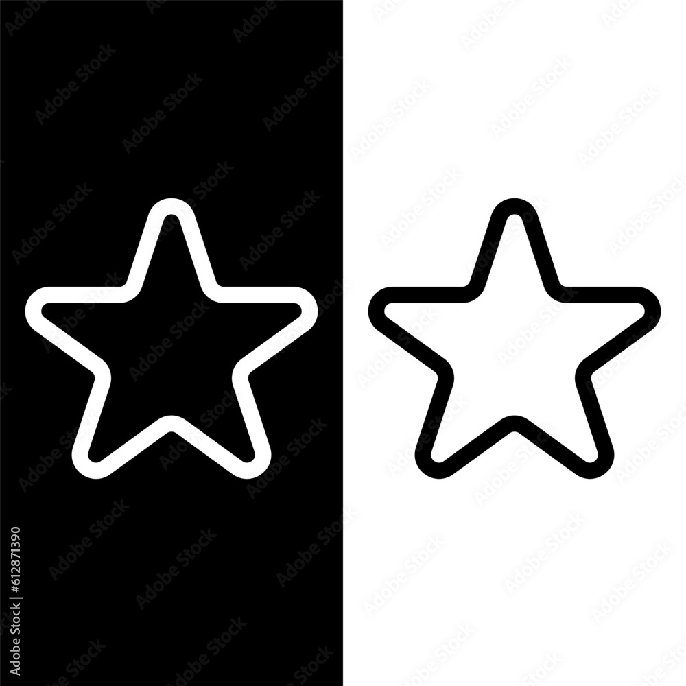 black and white star icon black and white star icon