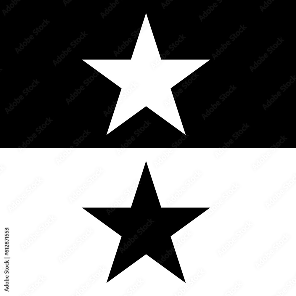 black and white star icon black and white star icon