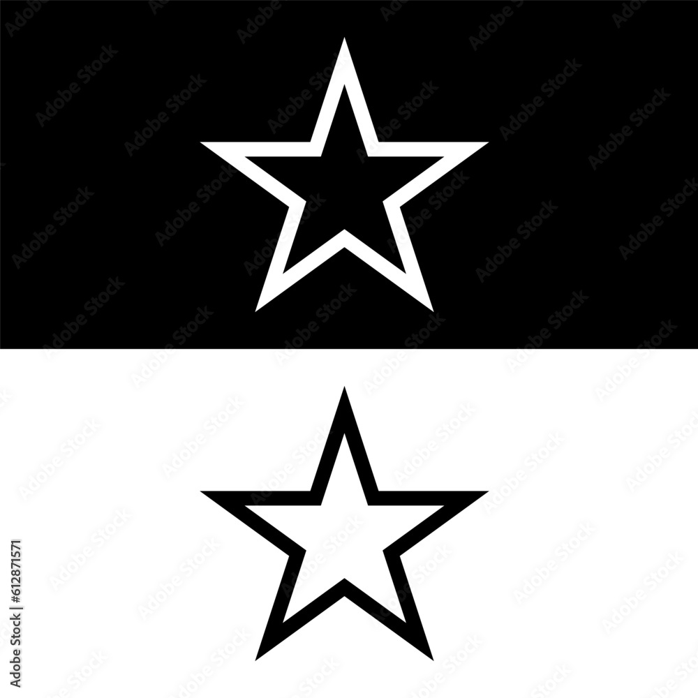 Obraz premium black and white star icon