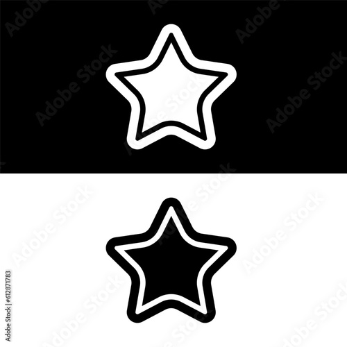black and white star icon