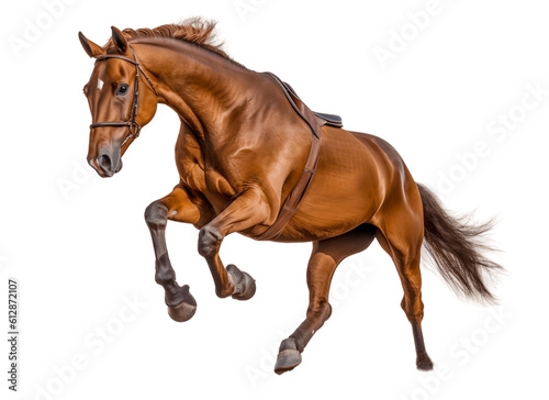 Portrait of a horse isolated on white background, Transparent cutout © The Stock Guy