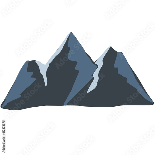 Mountains of various shapes, colorful, png © MUMO