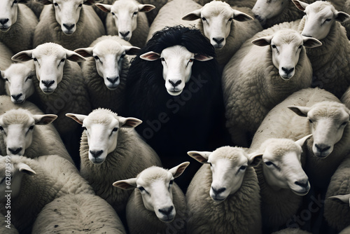 Standing Out: Single Black Sheep Among White Sheeps - Generative AI
