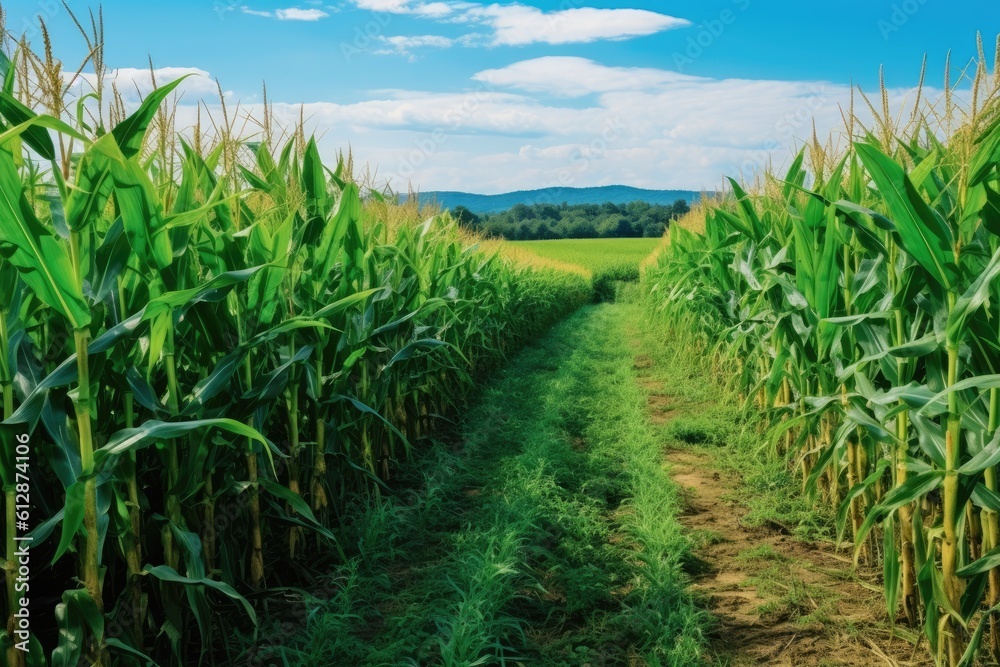 Different corn plantation Generative AI