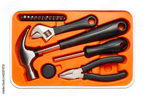 Open toolbox with new tools, cut out