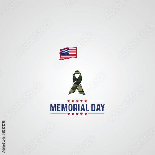 Memorial Day - Remember and Honor Poster. USA memorial day celebration. American national holiday. Memorial Day Background Design.