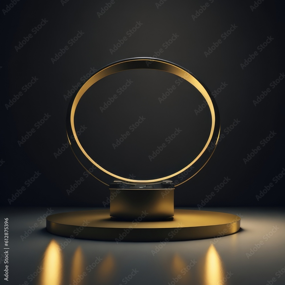 Realistic render Podium promo generative ai