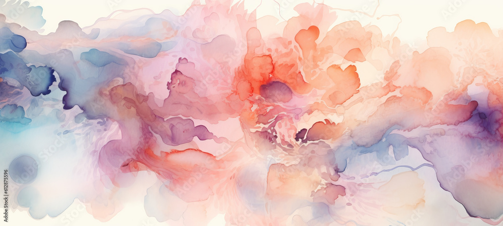 Fototapeta premium Watercolor background for postcards, Greeting card