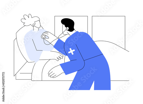 Cardiovascular disease treatment abstract concept vector illustration.