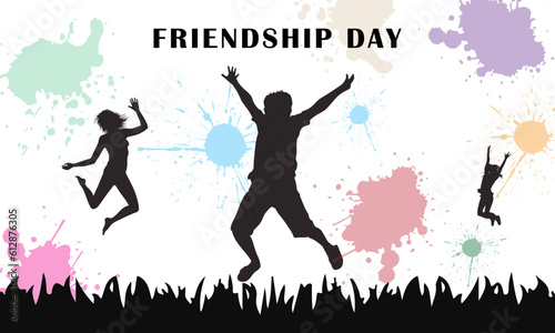 happy friendship day vector background.suitable for card or poster © David