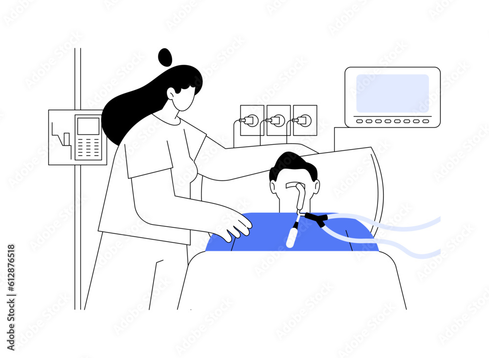 Critical care nursing abstract concept vector illustration. Critical care nursing abstract concept vector illustration.