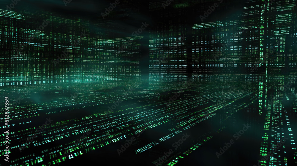 a horizontal lined matrix wallpaper, ai generated image a horizontal lined matrix wallpaper, ai generated image