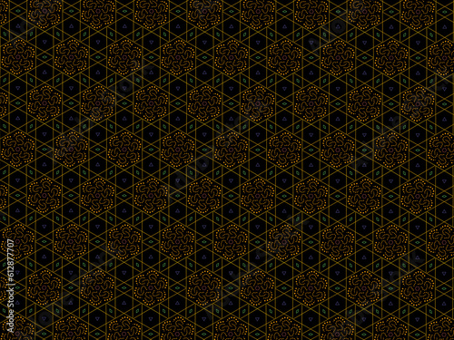 Geometric pattern decoration.Luxury Ornament background.Abstract golden shape pattern texture design