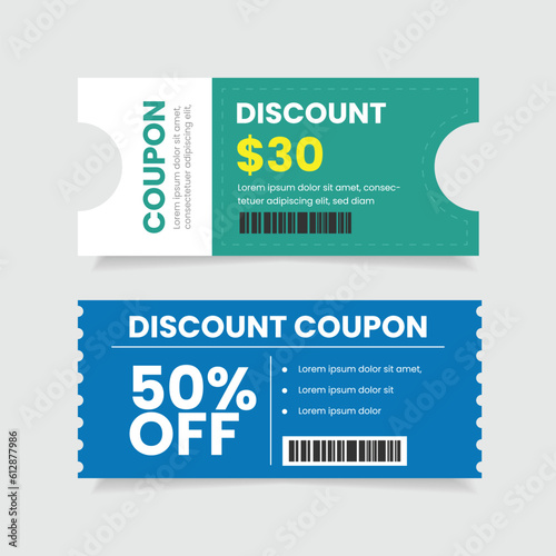 Discount coupon template for online shopping