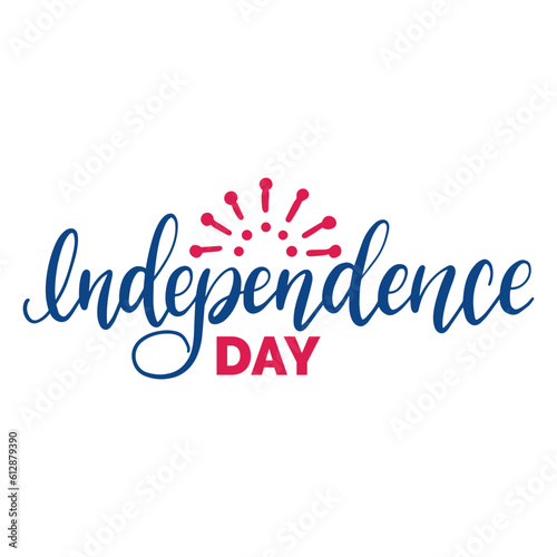 4th of july independence day lettering