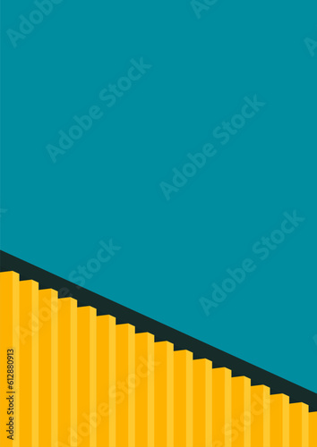 architecture abstract poster cover. poster with geometric shape building minimal  architecture cover  trendy color  vector. design for architecture background  present  poster  web  print  banner. 