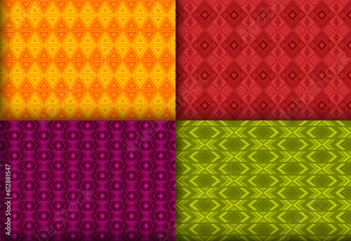 Elegant geometry argyle seamless pattern bundle. Scottish motif ethnic patterns. Argyle element geometric vector repeat motif collection. Monochrome background prints.