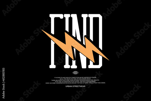 Modern streetwear t shirt graphic design template