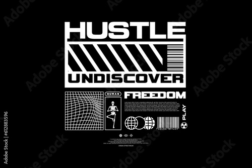Modern streetwear t shirt graphic design template