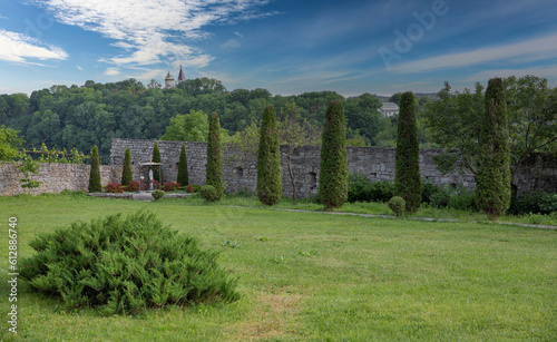Backyard of the Holy Trinitarian Monastery Church. Kamianets-Podilskyi, Ukraine.