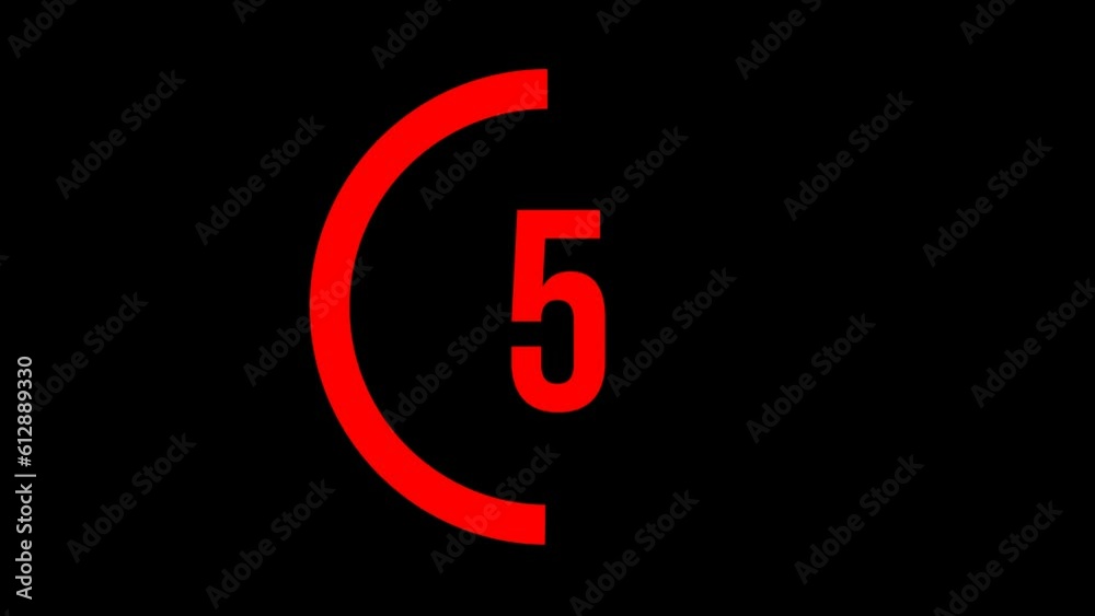 Alpha Channel Countdown Timer With Transparent Background