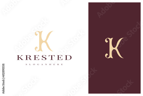 elegant simple minimal luxury letter k logo design