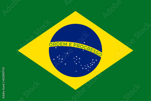 Brazil Flag. Vector Illustration National Flag Of Brazil