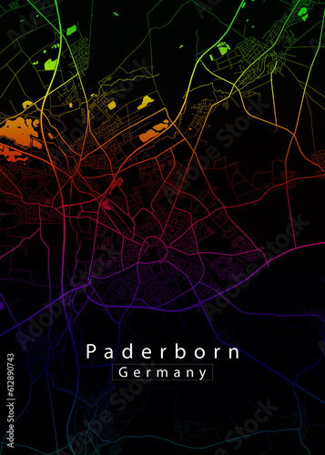 Paderborn Germany City Map