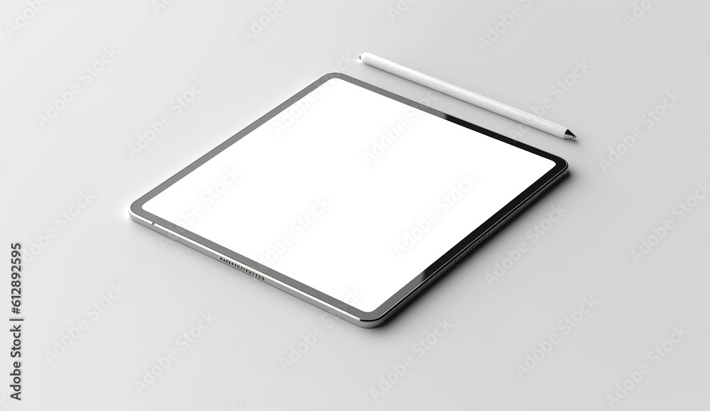 Mockup image of a digital tablet with a blank transparent screen, business concept, Ai generative
Mockup image of a digital tablet with a blank transparent screen, business concept, Ai generative