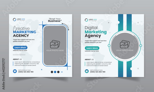 Digital marketing agency business promotion corporate social media post template